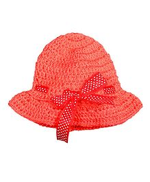 Knits & Knots Satin Ribbon Cap - Peach Knits & Knots Satin Ribbon Cap - Peach