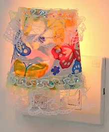 Night Lamp Butterfly Print - Multicolor (Print May Vary)