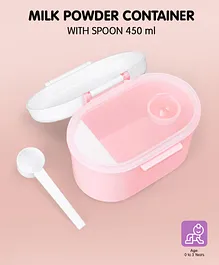 Milk Powder Container With Spoon - Pink