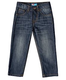 Kid Studio Shaded Front Pocket Full Length Jeans - Blue Kid Studio Shaded Front Pocket Full Length Jeans - Blue
