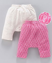 Earth Conscious Pack Of 2 Flowers Printed Elasticated Diaper Pants - Multicolor Earth Conscious Pack Of 2 Flowers Printed Elasticated Diaper Pants - Multicolor