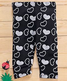Adams Kids Hearts Print Full Length Leggings - Black Adams Kids Hearts Print Full Length Leggings - Black