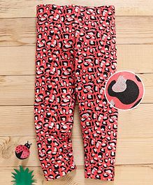 Adams Kids Full Length Leopard Print Leggings - Peach Adams Kids Full Length Leopard Print Leggings - Peach