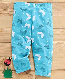 Adams Kids Full Length Butterfly Print Leggings - Blue Adams Kids Full Length Butterfly Print Leggings - Blue