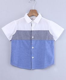 Beebay Colorblock Half Sleeves Shirt - Blue Beebay Colorblock Half Sleeves Shirt - Blue