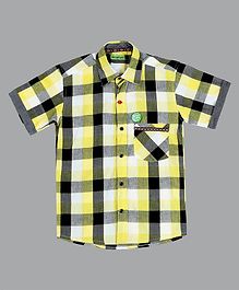 NEO NATIVES Checks Half Sleeves Shirt - Yellow NEO NATIVES Checks Half Sleeves Shirt - Yellow