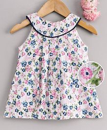 Yellow Duck Sleeveless Flower Printed Dress - Pink Yellow Duck Sleeveless Flower Printed Dress - Pink