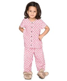 Olesia Elephant Printed Half Sleeves Night Suit - Light Pink Olesia Elephant Printed Half Sleeves Night Suit - Light Pink