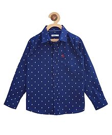 Campana Full Sleeves Printed Shirt - Navy & White Campana Full Sleeves Printed Shirt - Navy & White