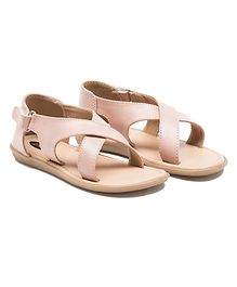 Beanz Criss Cross Flat Sandals - Light Pink Beanz Criss Cross Flat Sandals - Light Pink