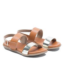 Beanz Dual Color Sandals - Brown & Gold Beanz Dual Color Sandals - Brown & Gold