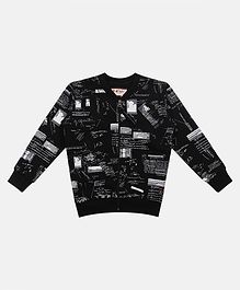 Li'L tomatoes Printed Full Sleeves Jacket - Black Li'L tomatoes Printed Full Sleeves Jacket - Black