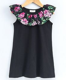 CrayonFlakes Floral Print Sleeveless Dress - Black CrayonFlakes Floral Print Sleeveless Dress - Black