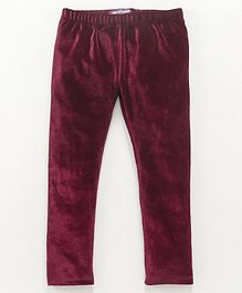 Nauti Nati Solid Full Length Legging - Maroon Nauti Nati Solid Full Length Legging - Maroon