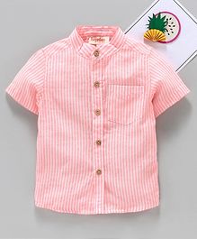 Hugsntugs Half Sleeves Striped Shirt - Pink Hugsntugs Half Sleeves Striped Shirt - Pink