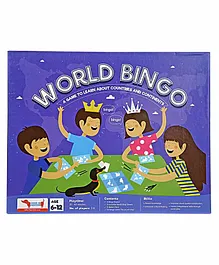 Cocomoco Kids World Bingo - Geography Game with Reusable World Maps - Just like Tambola