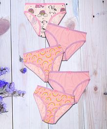 Charm n Cherish Unicorn And Rainbow Printed Pack Of 5 Panties - Pink Charm n Cherish Unicorn And Rainbow Printed Pack Of 5 Panties - Pink