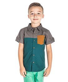 Cherry Crumble California Color Block Half Sleeves Shirt - Multicolor Cherry Crumble California Color Block Half Sleeves Shirt - Multicolor