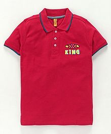 ParrotCrow Half Sleeves King Print Tee - Red ParrotCrow Half Sleeves King Print Tee - Red