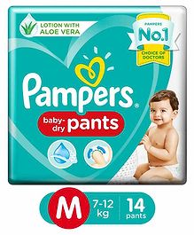 Pampers Baby Dry Pants Style Diapers Medium - 14 Pieces