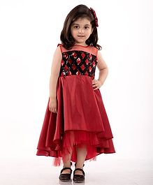 Jelly Jones Sleeveless Sequinned Diamond Dress - Maroon Jelly Jones Sleeveless Sequinned Diamond Dress - Maroon