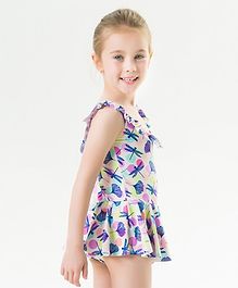 Pre Order - Awabox Dragonfly Print Sleeveless Swimsuit - Multicolor Pre Order - Awabox Dragonfly Print Sleeveless Swimsuit - Multicolor