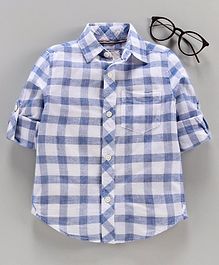 Under Fourteen Only Full Sleeves Checked Shirt - White Under Fourteen Only Full Sleeves Checked Shirt - White