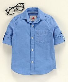 Under Fourteen Only Striped Full Sleeves Shirt - Blue Under Fourteen Only Striped Full Sleeves Shirt - Blue