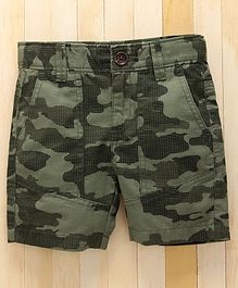 UCB Adjustable Elastic Waist Camouflage Shorts - Blue UCB Adjustable Elastic Waist Camouflage Shorts - Blue