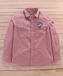 UCB Full Sleeves Shirt Benetton Patch - Peach UCB Full Sleeves Shirt Benetton Patch - Peach