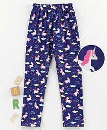 Eteenz Ankle length Legging Unicorn Print - Blue Eteenz Ankle length Legging Unicorn Print - Blue