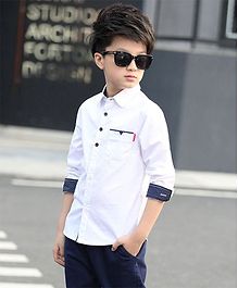 Pre Order - Awabox Full Sleeves Solid Shirt - White Pre Order - Awabox Full Sleeves Solid Shirt - White
