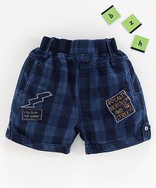 Chicklets Checked Shorts - Yellow & Blue Chicklets Checked Shorts - Yellow & Blue