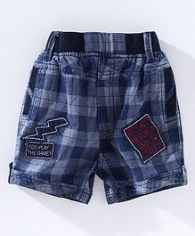 Chicklets Checked Shorts - Red & Blue Chicklets Checked Shorts - Red & Blue