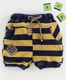 Chicklets Striped Shorts - Gold Chicklets Striped Shorts - Gold