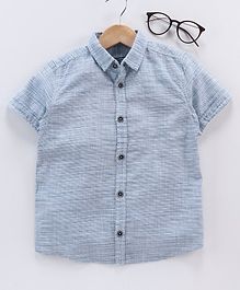 LC Waikiki Tiny Striped Half Sleeves Shirt - Light Navy LC Waikiki Tiny Striped Half Sleeves Shirt - Light Navy
