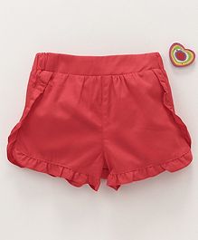 LC Waikiki Frilled Shorts - Red LC Waikiki Frilled Shorts - Red