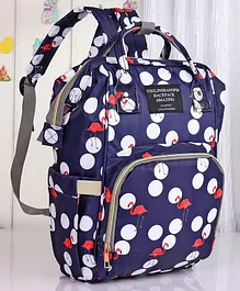 Backpack Style Diaper Bag Bird Print - Blue