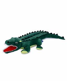 Webby Soft Crocodile with Open Mouth Stuffed Plush Toy Green - Height  72 cm