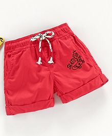 Vitamins Knee Length Shorts Skate Print - Red Vitamins Knee Length Shorts Skate Print - Red