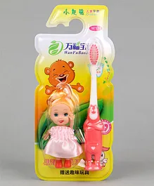 Baby Toothbrush with Doll - Pink