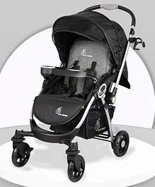 R for Rabbit Chocolate Ride Baby Stroller with Reversible Handle - Black & Grey