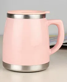 Multipurpose Double Wall Insulated Mug with Lid Pink- 500 ml