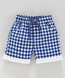 Kiddopanti Checked Shorts - Blue Kiddopanti Checked Shorts - Blue