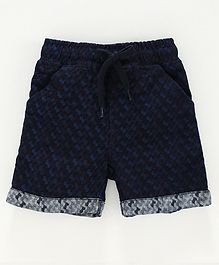 Kiddopanti Printed Pull Up Denim Shorts - Blue Kiddopanti Printed Pull Up Denim Shorts - Blue