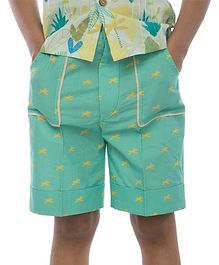 Miko Lolo Organic Cotton Dragon Fly Print Shorts - Green Miko Lolo Organic Cotton Dragon Fly Print Shorts - Green
