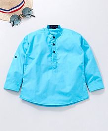 Knotty Kids Full Sleeves Solid Shirt - Blue Knotty Kids Full Sleeves Solid Shirt - Blue