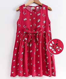Little LABS Floral Print Sleeveless Dress - Red Little LABS Floral Print Sleeveless Dress - Red
