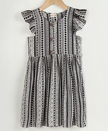 Little LABS Icelandic Print Sleeveless Dress - Black Little LABS Icelandic Print Sleeveless Dress - Black