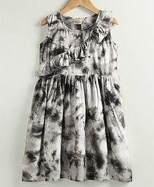 Little LABS Spray Print Sleeveless Dress - Black Little LABS Spray Print Sleeveless Dress - Black